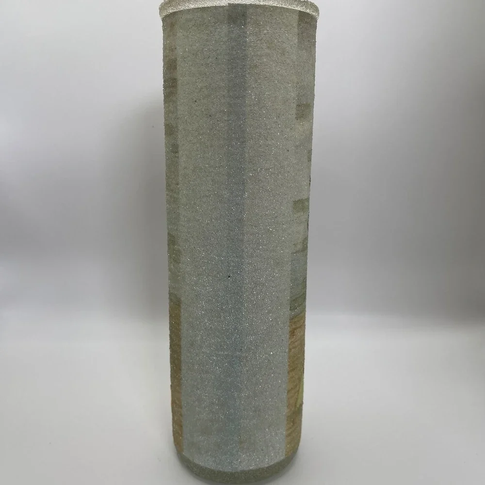 Vtg Majestic Cylinder Candle Cottagecore Sewing Girl Sugar Coated  Frosted 1970s
